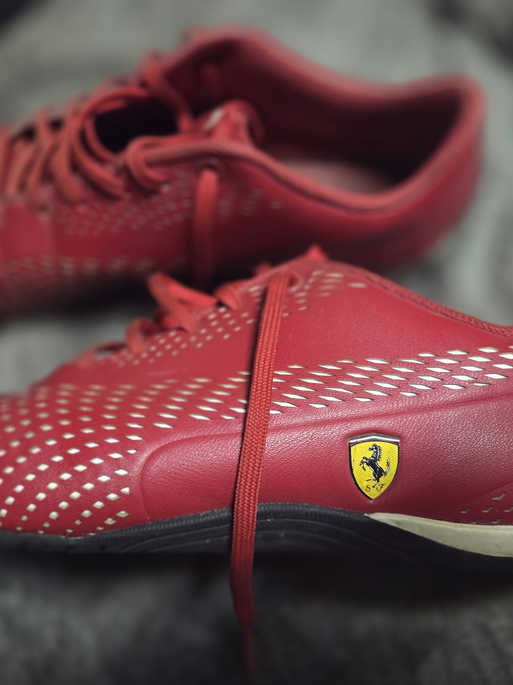 Puma Red Men's Racing-Inspired Sneakers